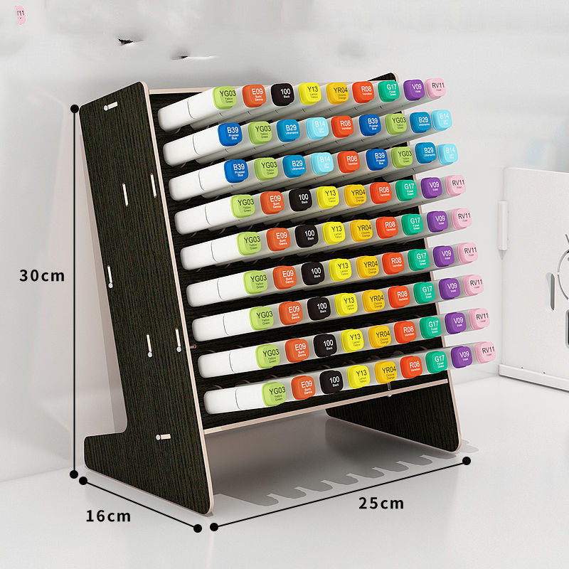 Marker Storage Rack Colored Pencils Large-capacity Storage Table Box Divided Grid Enlarged Desktop Art Table