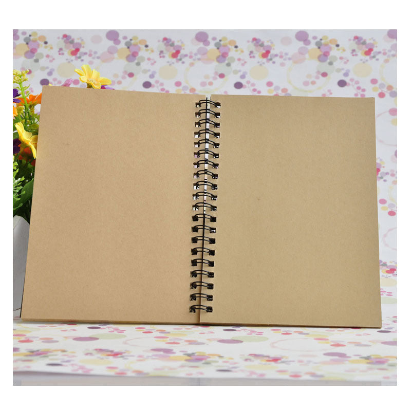 Korean Kraft Paper Coil Notebook – Blank Sketch & Graffiti Art Journal