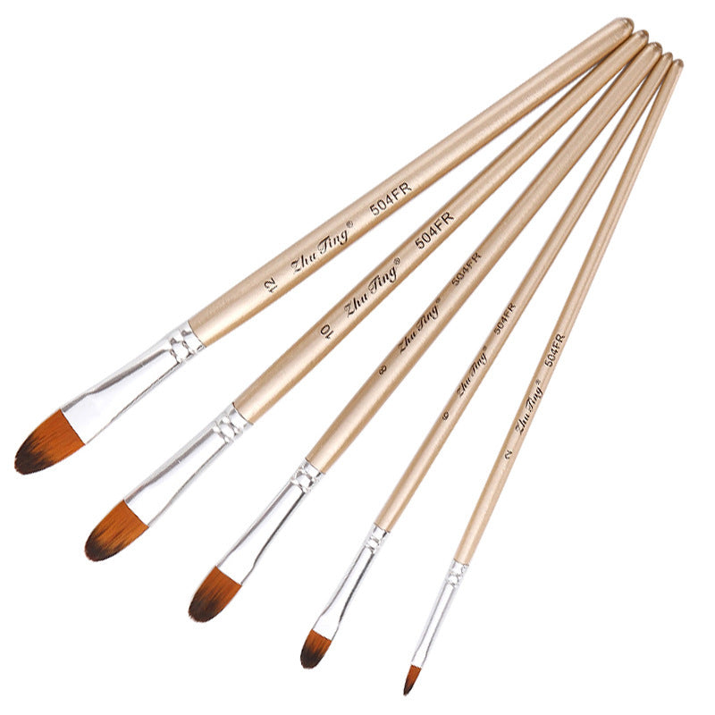 5-Piece Watercolor & Oil Brush Set – Multifunctional Nylon Art Brushes