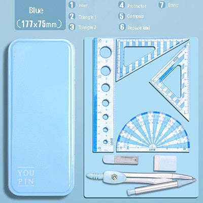 Student Geometry Set – Compass, Ruler, Triangle & Protractor Kit