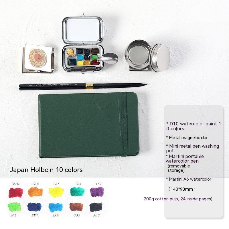 Mini Travel Watercolor Set – Portable Sketch Painting Case
