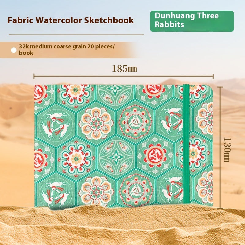 Feiluniao Watercolor Notebook – Handmade Fabric Mini Sketchbook for Watercolor, Character Sketching, Graffiti & Travel Drawing