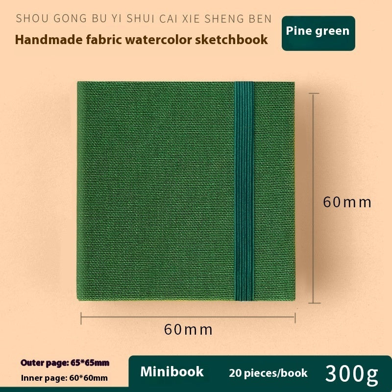 Feiluniao Watercolor Notebook – Handmade Fabric Mini Sketchbook for Watercolor, Character Sketching, Graffiti & Travel Drawing