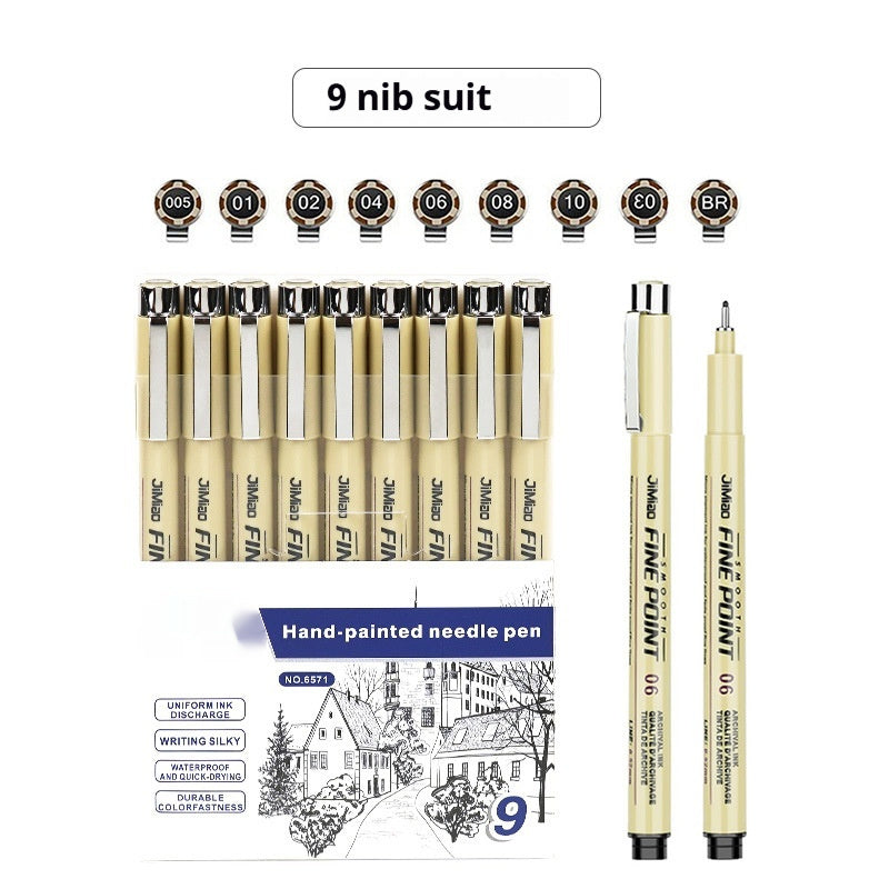 Waterproof Hook Line Drawing Pen – Fine Tip Cartoon & Sketch Ink Pen