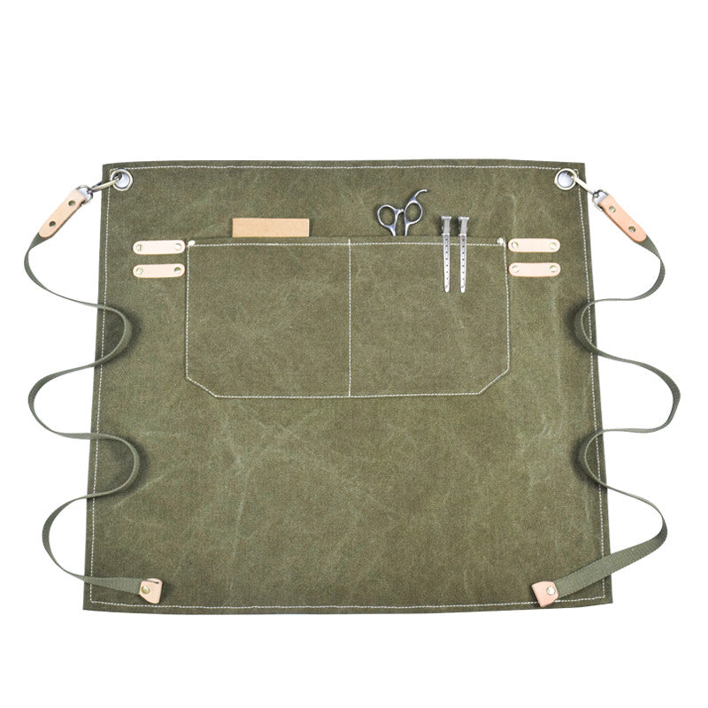 Canvas Half Drawing Apron Bakery Cafe Work Clothes Can Be Customized