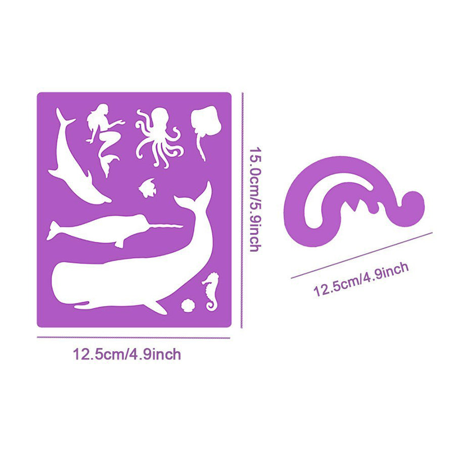 Children’s DIY Drawing Template Stencil Set for Hand Account Journals