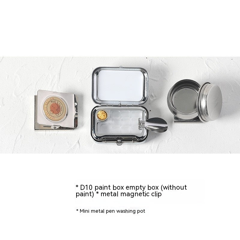 Mini Travel Watercolor Set – Portable Sketch Painting Case