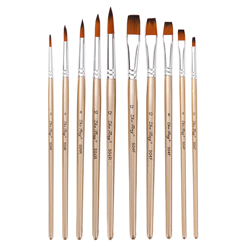 5-Piece Watercolor & Oil Brush Set – Multifunctional Nylon Art Brushes