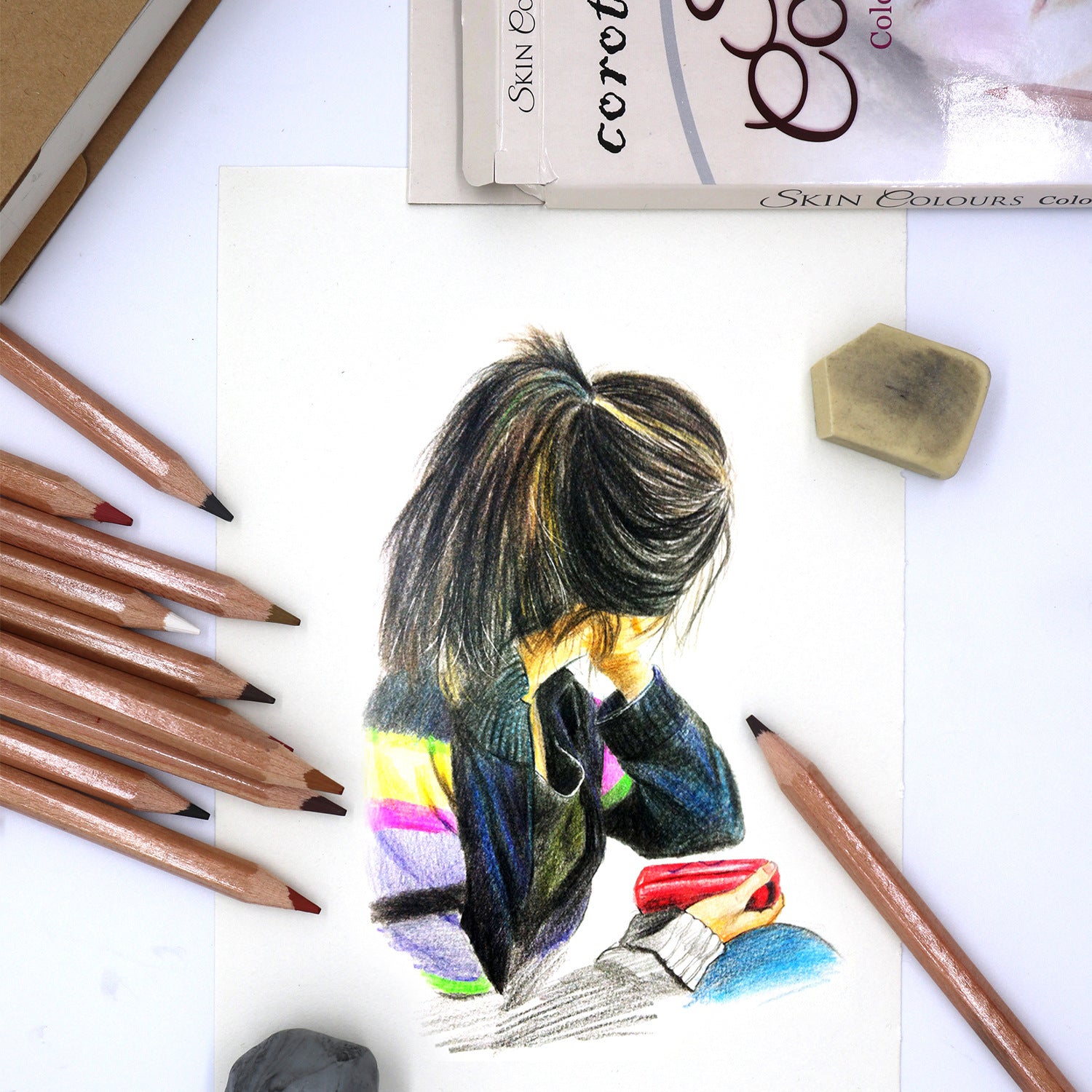 Colored Pencil Sketch Set – Drawing & Coloring Art Supplies for Artists