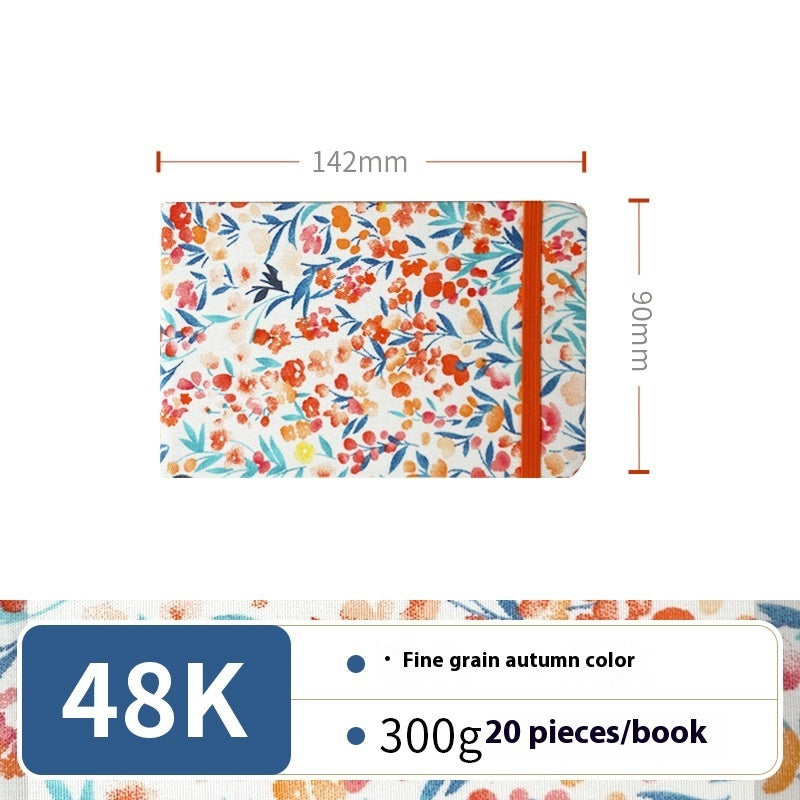 Feiluniao Watercolor Notebook – Handmade Fabric Mini Sketchbook for Watercolor, Character Sketching, Graffiti & Travel Drawing