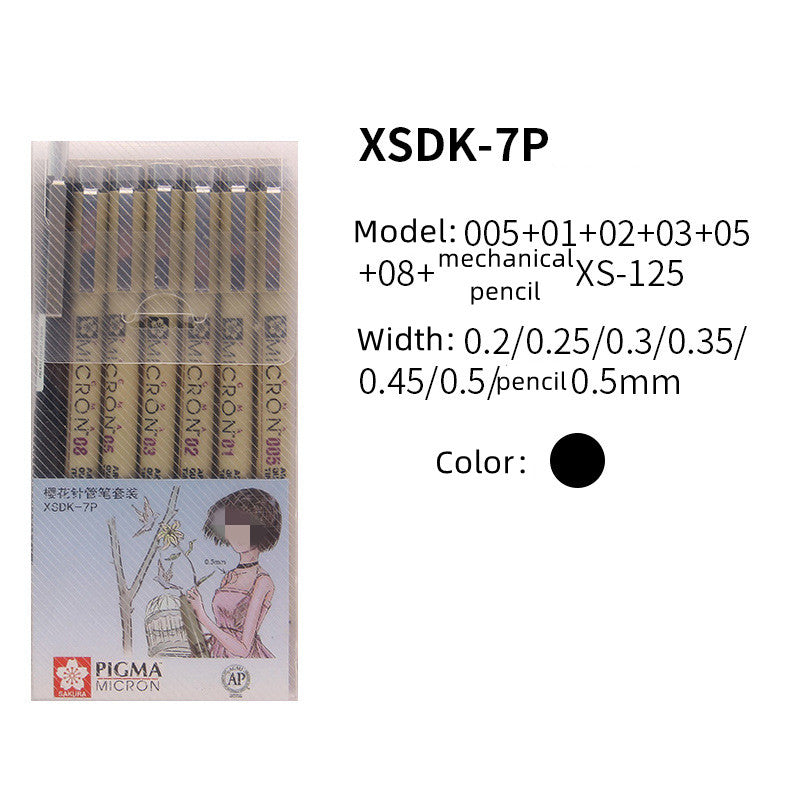 pack of 7 Sakura Pigma Micron needle for sketch pen assorted styles