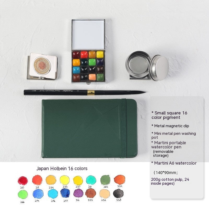 Mini Travel Watercolor Set – Portable Sketch Painting Case