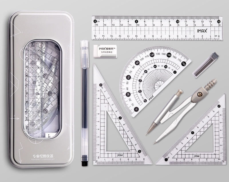 Student Exam Compasses Ruler Set