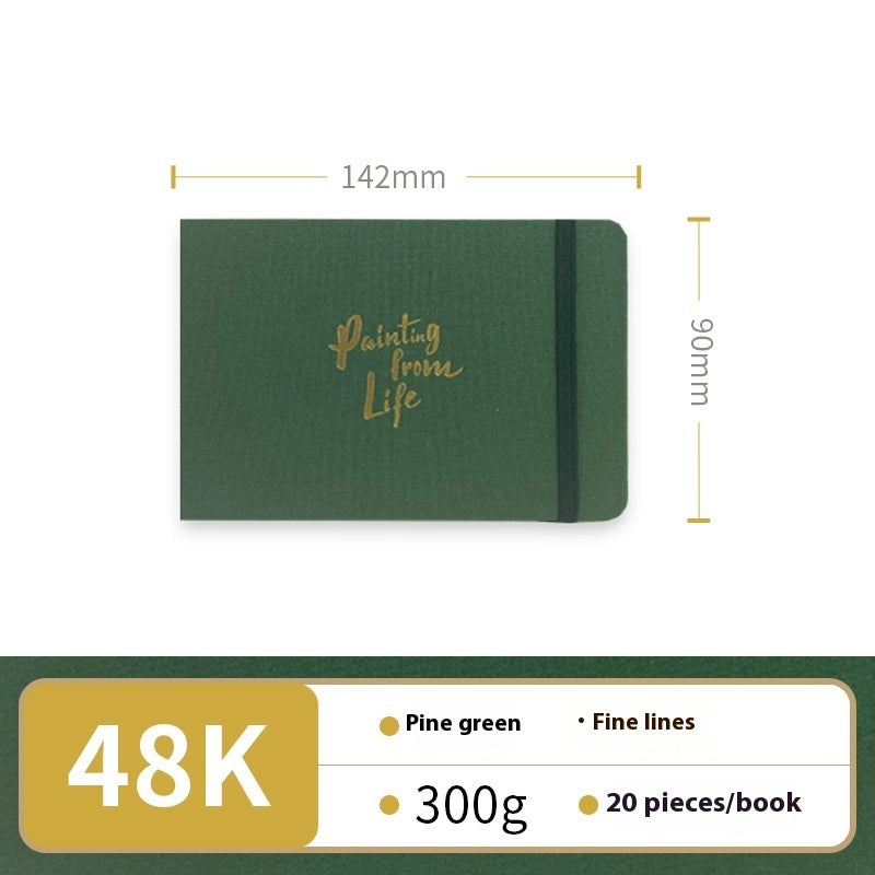 Feiluniao Watercolor Notebook – Handmade Fabric Mini Sketchbook for Watercolor, Character Sketching, Graffiti & Travel Drawing