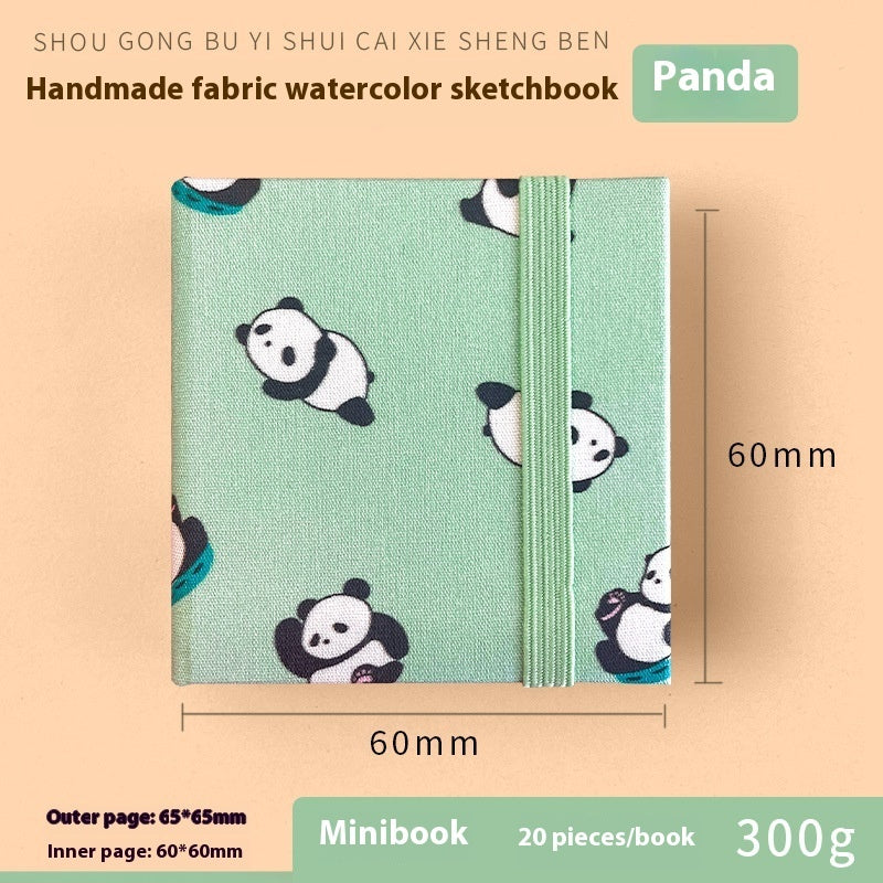 Feiluniao Watercolor Notebook – Handmade Fabric Mini Sketchbook for Watercolor, Character Sketching, Graffiti & Travel Drawing