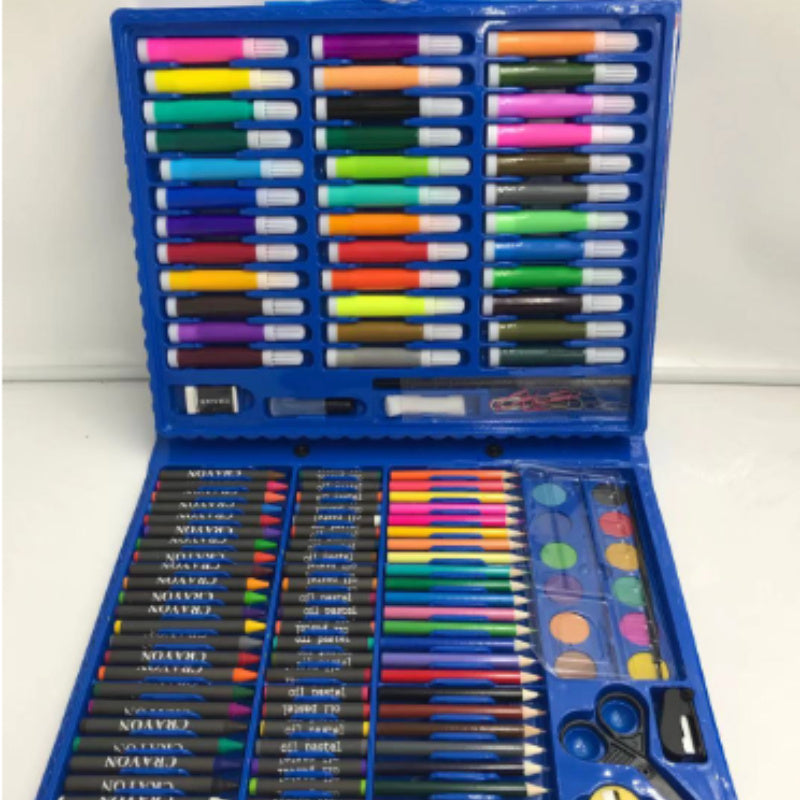 208-Piece Children’s Drawing & Painting Set – Crayons, Brushes, Art Supplies Kit for Kids